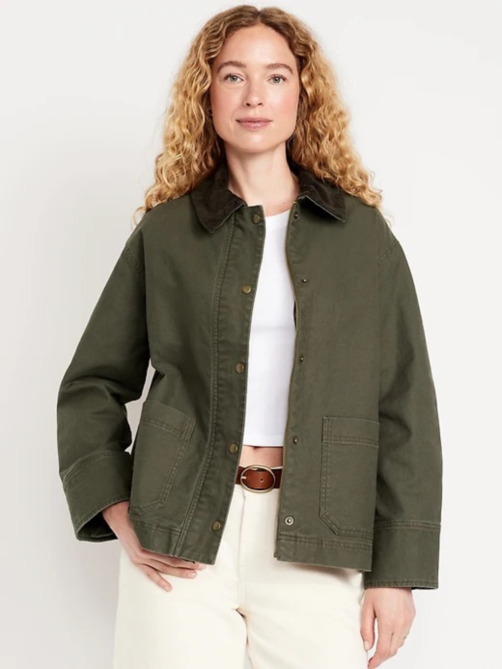 Old Navy Canvas Barn Jacket Green NWOT